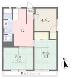 衣笠駅 徒歩9分 2階の物件間取画像